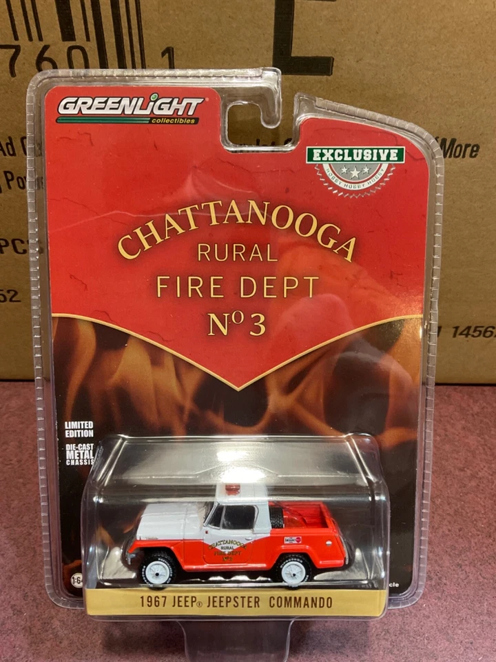 Greenlight Hobby Exclusive 1967 Jeep Jeepster Chattanooga Rural Fire Department  - Image 1 of 1