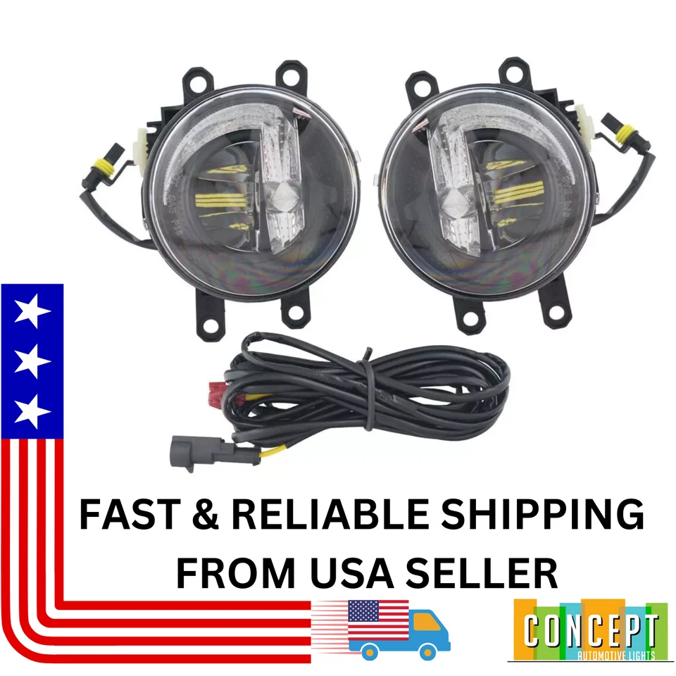 Luces antiniebla LED con diseño conceptual DRL L&R para Toyota Yaris Hatchback 2018-2019 Foto 1 de 4