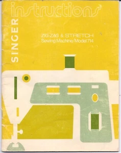 1973 Singer Model 714 Zick-Zack und Stretch Nähmaschine Bedienungsanleitung - Bild 1 von 6