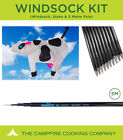 Festival Flag Pole kit with Cow Windsock, 5m or 6m Pole and a Ground Stake