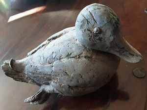 Antique Vintage Primitive DUCK Plaster Sculpture? Ceramic ? Old Stunning! - Picture 1 of 7