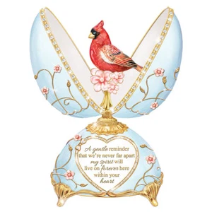 Heavenly Messenger Cardinal Heirloom Egg Musical Figurine Bradford Exchange - Picture 1 of 1