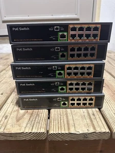 1 BV-Tech POE-SW801 8-Port PoE+ Unmanaged Switch with POWER CORD USED - Picture 1 of 3
