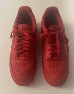 Size 9- Nike Air Force 1 Low Triple Red - Picture 1 of 6