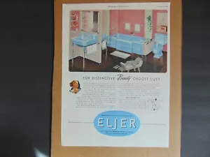 1949 ELJER INFISSI BAGNO BLU Bellezza distintiva stampa arte vintage annuncio - Foto 1 di 1
