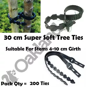 Tree Ties 30cm Super Soft Adjustable Rubber Plant Support Strong Qty = 200 - Picture 1 of 4