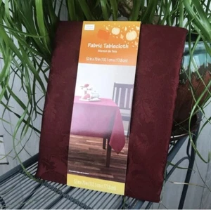 Neu Herbst Blattmuster Stoff Tischdecke weinrot waschbar rechteckig 52 x 70 Zoll - Bild 1 von 5