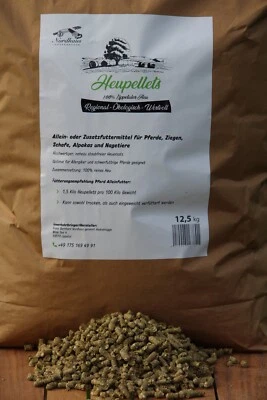 Heupellets 6mm, leicht auflösend, Heucobs, 12.5 Kg, Wiesenpellets, Heuersatz - Bild 1 von 2