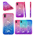 For Apple iPhone XS MAX 6.5" Bling Case Sparkly Flowing Liquid TPU Girls Cover