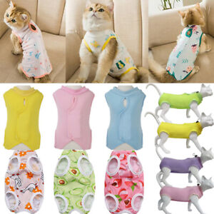 Pet Puppy Dog Cats Recovery Suit Coat Soft Surgery Wound Protect Vest Clothes US