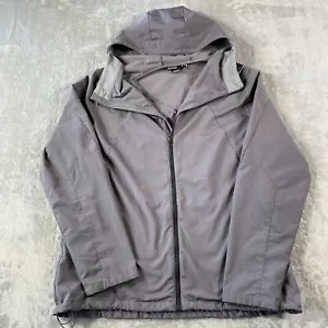 Under Armour Jacket Mens XL Fitted Gray Hooded Waterproof Zip Pocket Lightweight - Picture 1 of 8