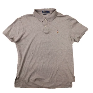 Polo Ralph Lauren Men's Heather Grey Pima Soft Touch Polo shirt size Large - Picture 1 of 8