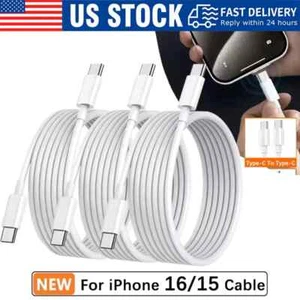 2x Cable Cargador USB Tipo C Carga Rapida 60 W Para iPhone 16 15 14 13 Pro Max - Picture 1 of 5