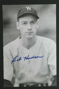 Sid Hudson (d.2008) Washington Senators Autographed 3x5 Signed Postcard - Picture 1 of 3