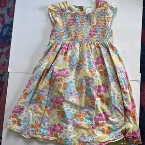 VTG 90s Gymboree Dress Size 10 Cap Sleeve 100% Cotton Floral Smocked top Easter - Picture 1 of 4