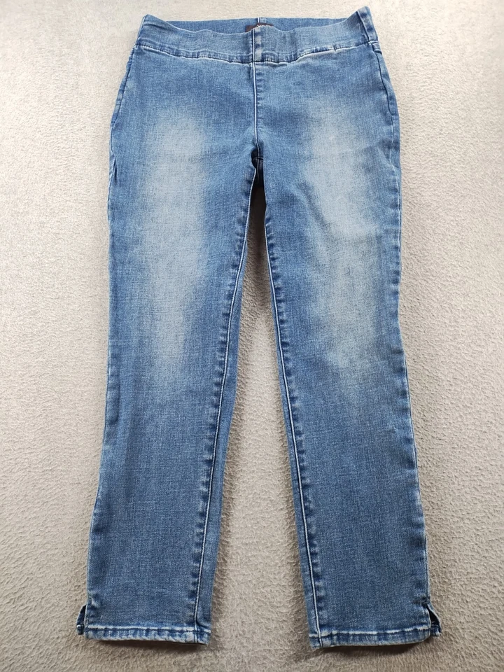 NYDJ Women's Jeans Blue Size 4P Lift Tuck Pull On Straight Stretch Low 25" Denim - Image 1 of 4