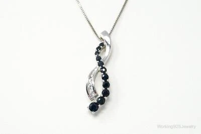 Designer Alwand Vahan Sapphire Cubic Zirconia Sterling Silver Necklace - Image 1 of 4