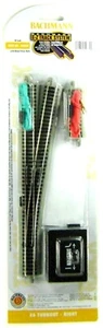 Bachmann 44860 N E-Z TRACK REMOTE #6 TURNOUT RIGHT NS Gray Train Switch EZ New I - Picture 1 of 1