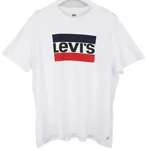 Levi's T-Shirt Herren 2XL Kurze Ärmel Logo Trikot Rundhals Weiß - Bild 1 von 7