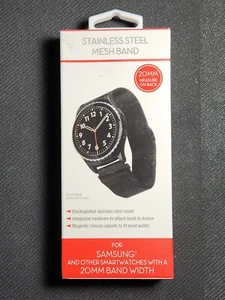 Stainless Steel Mesh Band 4 Samsung Universal Watch / Smartwatch 20MM WITHit NIB - Picture 1 of 6