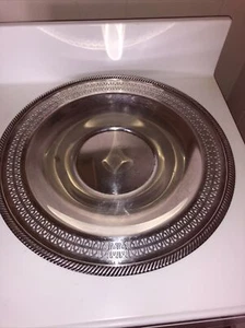 Antique WM Rogers Silver Plate, Reticulated Platter Vintage 1930-40's era. - Picture 1 of 6