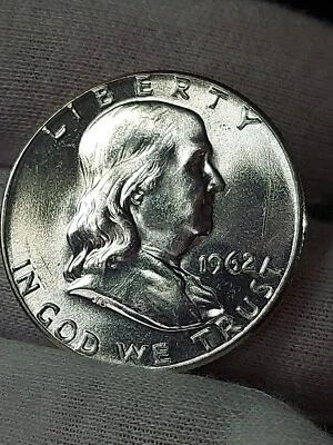 1962-  P BEN FRANKLIN HALF DOLLAR  FBL D/12 - Image 1 of 4