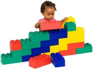 24pc Jumbo Blocks Preschool Set - 8" and 4" Large Building Blocks for Toddlers - Picture 1 of 1