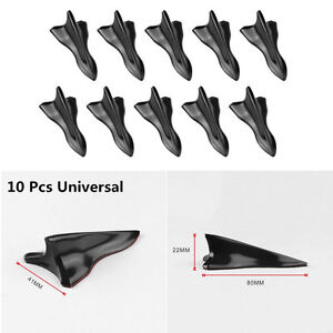 Universal 10 Vortex Generator Shark Fin Wing Jet Style Car Roof Spoiler Diffuser