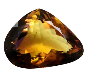  Gema de fantasía certificada ametrino sin tratar 100 % púrpura natural y amarillo 35,30 quilates  - Imagen 1 de 5