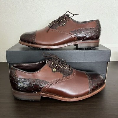 NUEVO Zapatos de Golf FootJoy Classics Secos Colores Raros Combo Cuero Para H... - Imagen 1 de 4