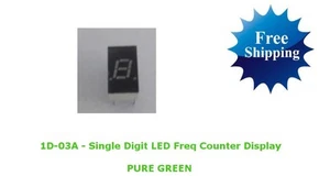 Single Digit Pure Green LED Replacement for CB Radio Frequency Counters 1D-03A - Picture 1 of 1
