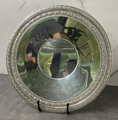 Plato redondo vintage Wallace placa de plata 6542 10,75" Foto 1 de 4