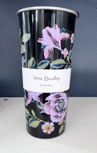 Nuevo Vera Bradley Vaso de Viaje de Acero Inoxidable Taza 16oz Tapa Taza Enredaderas Floral - Imagen 1 de 5