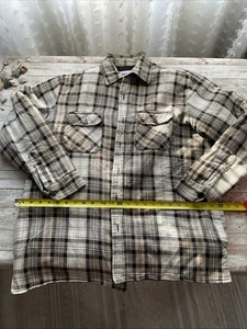 Vintage Sports Afield Quilted Flannel Shirt Jacket Men’s L Plaid Work Hunting  - Picture 1 of 11