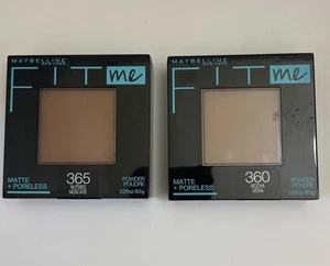 Maybelline~Lot of 2~Fit Me! Matte & Poreless Powder ~#360Mocha-365-Nutmeg - Picture 1 of 13