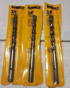 3pc DEWALT DW 5320 3/8"× 6" SDS SHANK ROTARY HAMMER DRILL BIT SET - Picture 1 of 5