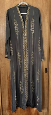Traditional Long Embellished Indian Robe Kaftan Kurti Gown Dress Beautiful NEW - Image 1 of 3