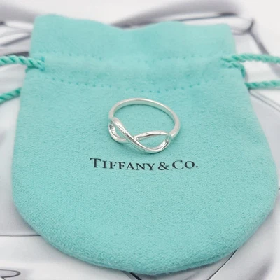 Tiffany & Co. 925 Sterling Silver Signature Infinity Band Ring Size 7 - Image 1 of 4