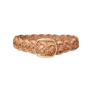 POLO RALPH LAUREN Double-Braided Leather Belt Natural S - Picture 1 of 11