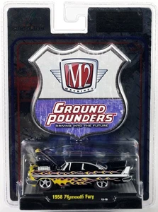 M2 Machines 1958 Plymouth Fury Ground Pounders - 81161 12-10 NRFP 2012 Black - Picture 1 of 4