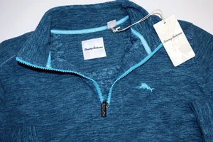 Tommy Bahama Cloud Peak Media Cremallera Polar Sudadera LS At Sea Azul Nueva Mediana M - Imagen 1 de 4