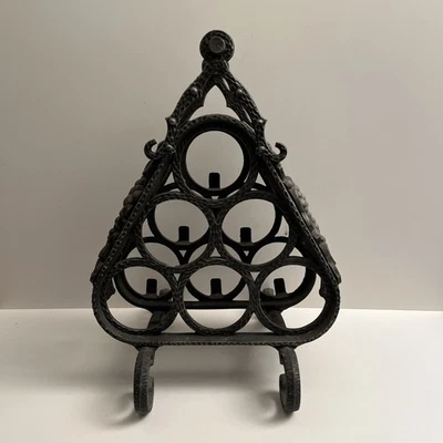 RARO Bodega 6 Botellas Carrito Soporte Estante Vid Aluminio Fundido Sexton 1971 Foto 1 de 4