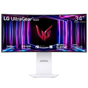 LG 34'' UltraGear OLED Curved Gaming Monitor WQHD with 240Hz Refresh Rate - Picture 1 of 12