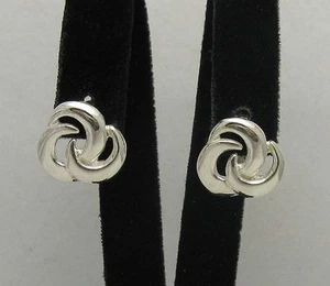 Stilvolle Sterling Silber Ohrringe massiv punziert 925 handgefertigt nickelfrei - Picture 1 of 3