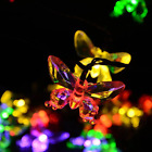 50 Led Solar Power Butterfly Fairy String Lights Outdoor Garden Lamp Xmas Party