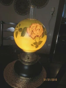 Antique Gone w/ The Wind B&H Parlor Lamp HP & Converted kerosene oil - Picture 1 of 11
