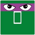 Ninja Turtle Purple Light Switch Sticker [Single] Teenage Mutant Turtles bedroom