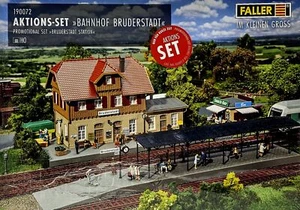 Faller Bahnhof Bruderstadt Aktions-Set Modellbahn 183 Teile Bausatz NEU & OVP - Bild 1 von 4