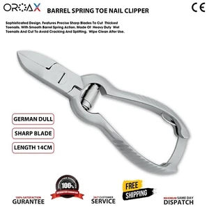 Cortador de uñas de punta resorte de cañón 14 cm pinza de uñas encarnada mango de bloqueo - Imagen 1 de 3