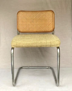 Mid Century Modern Marcel Breuer Style Cane Back Cesca Chrome Dining Chair - Picture 1 of 6